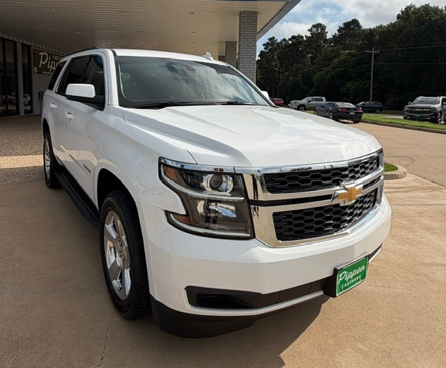 2020 Chevrolet Tahoe LS in Summit White — front three-quarter view