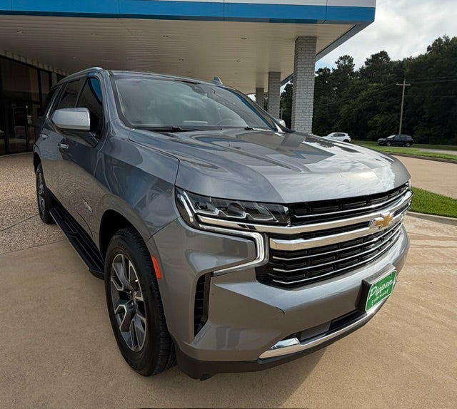 2021 Chevrolet Tahoe LT in Satin Steel Metallic — front three-quarter view